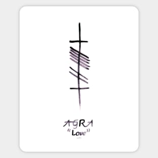 Love in Ogham Script Sticker